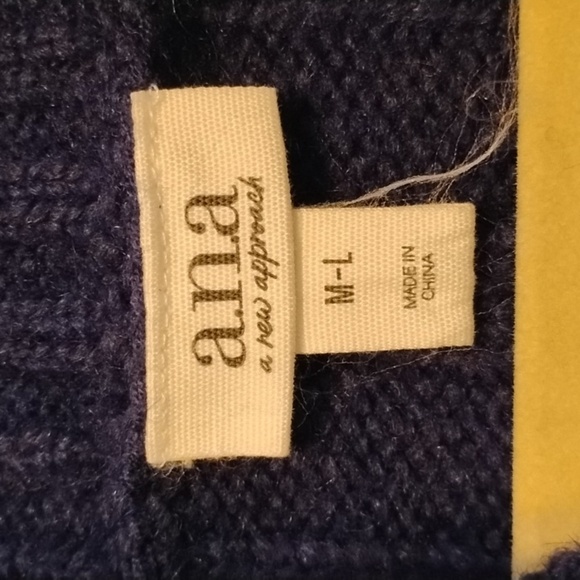 a.n.a. Woman's Blue Sapphire Scoop Neck Sweater, Size: M-L, NWT - Picture 5 of 8